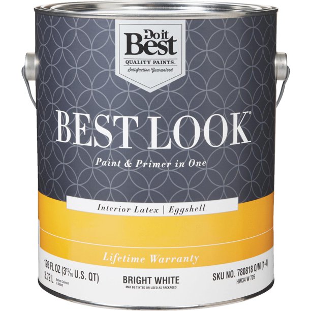 Best Look Latex Paint & Primer In One Eggshell Interior Wall Paint