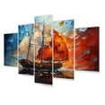 thumbnail image 2 of Designart "Boat Abstract Maritime Euphony I" Boat Art Living Room Set, 2 of 5