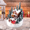 thumbnail image 1 of Christmas Snow Village Light up House Miniature Delicate for Office Desktop, 1 of 13