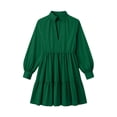 thumbnail image 2 of NTACZA Womens Dresses Ruffle Wedding Guest Dresses Notch V-Neck Cute Mini Long Sleeve A-Line Green XXXL, 2 of 2