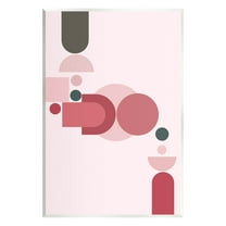 Stupell Industries Pink Varied Geometric Shapes Abstract Painting Unframed Art Print Wall Art, 13 x 19