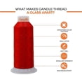 thumbnail image 4 of Candle Threads 3-Pack Red Polyester Machine Embroidery Thread, 5000M, 4 of 4