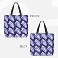 thumbnail image 2 of Disketp blue starry sky Skull flower Bolsa Tote de Lona para Mujer, Bolso de Hombro y Cruzado con Cierre de Cremallera, 2 of 7