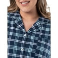 thumbnail image 4 of Fruit of the Loom Women's Beyond Soft Long Sleeve Button Down Flannel Sleepshirt, Sizes S-4X, 4 of 13
