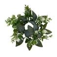 thumbnail image 3 of deevoka 3xCandle Rings Desk Eucalyptus Leaves Wreath for Wedding Living Room Festivals, 3 of 9