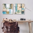 thumbnail image 2 of Contemporary Geometric Neutral Tones Abstract Graphic Art White Framed Art Print Wall Art, Set of 2, 2 of 8