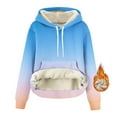 thumbnail image 6 of Atogsazn Womens Sherpa Lined Hoodies Casual Fleece Long Sleeve Pullover Sweatshirt Thick Warm Tops Clothing Outerwear 02-Light Blue M Fashion, 6 of 7