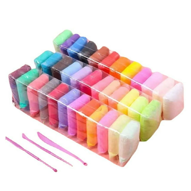 Kit d'Argile, Bricolage Argile 36 Couleurs Vives Kit d'Argile Ensemble d'Argile Conçu pour l'Avenir