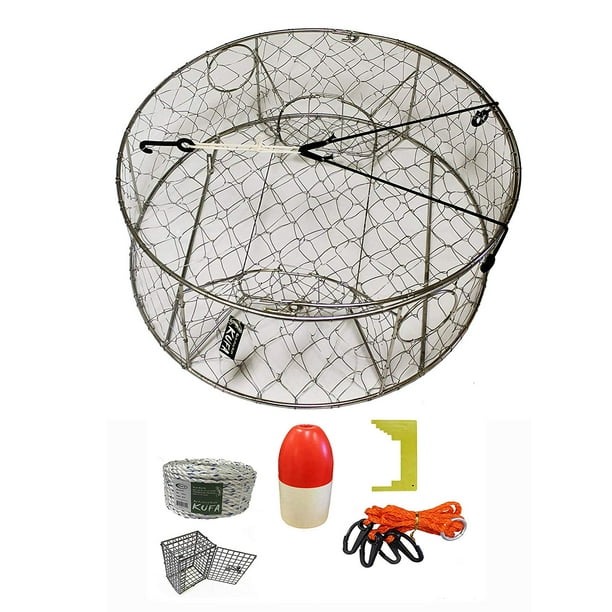 Stainless Steel Wire Crab Trap with Crabbing Accessory Kit 