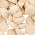thumbnail image 2 of Miangastore 100 Pcs Demi-Perles Rondes en Bois Non Finies pour Bricolage, 2 of 9