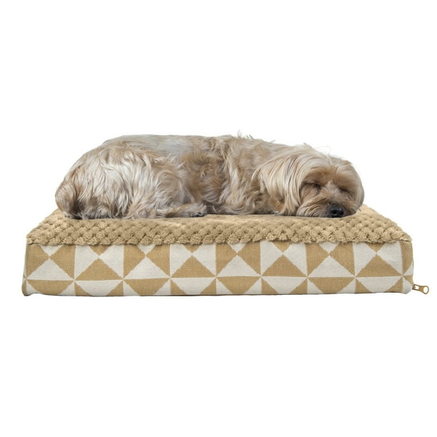 FurHaven Pet Dog Bed Deluxe Orthopedic Plush Kilim Mattress Pet Bed