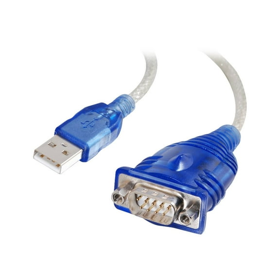 C2G USB to DB9 Serial Adapter Cable, Blue