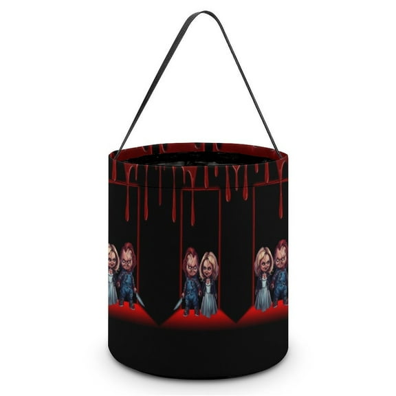 Chucky Halloween Candy Bag, Trick Or Treat Bags - Light Candy Buckets & Tote Bags for Halloween Parties