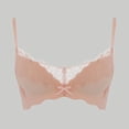 thumbnail image 2 of SMihono Lace Bras for Women Sheer Balconette Underwire Unlined Everyday Bras Bow Lingerie Sexy Solid Cute Gather Bralettes Pink S, 2 of 3