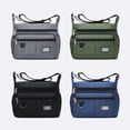 thumbnail image 4 of Men's Business Briefcase Large Capacity PU Leather Casual Laptop Bag Multi-Layer Messenger Shoulder Work Bag, 4 of 8