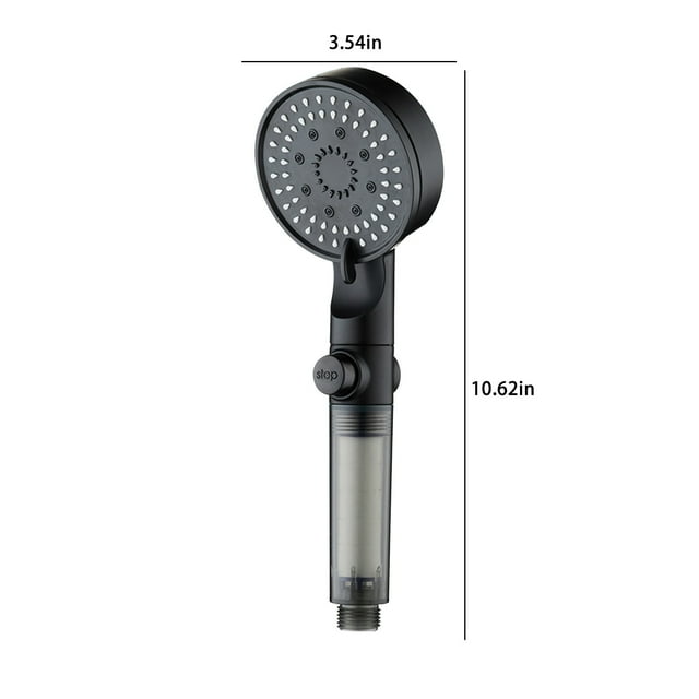 Pommeaux de Douche Haute Pression, Pommeau de Douche Turbo à 5 Vitesses Réglables pour Salle de Bain et Robinet de Douche Domestique