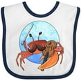 thumbnail image 3 of Inktastic Fun Fiddler Crab with Violin and Mustache Boys or Girls Baby Bib, 3 of 4