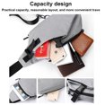 thumbnail image 3 of Men's polyester chest bag-fashion one-shoulder chest bag-waterproof for daily travel - grey, 3 of 5