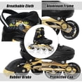 thumbnail image 4 of Patins en Ligne pour Enfants Décorations de Voitures de Course Cool Lames à Roulettes pour Garçons Filles - Doré pour Adolescents Âge 4 5 6 7 - Roue Réglable Tout Lumineuse Intérieur Extérieur Bir, 4 of 6