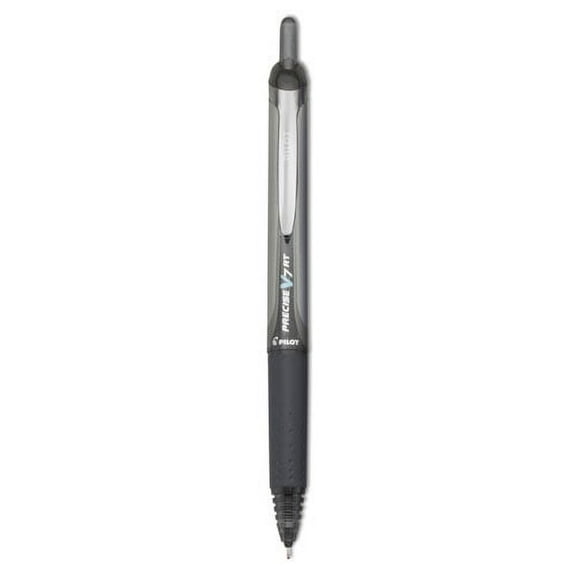 Precise V7rt Roller Ball Pen, Retractable, Fine 0.7 Mm, Black Ink, Black Barrel | Bundle of 2 Dozen