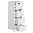 Topeakmart Wooden Bathroom Floor Free Standing Side Storage