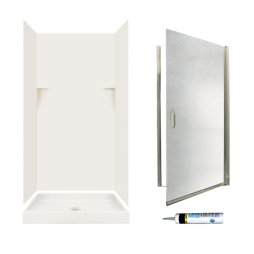 Swan SSP3636018M34570NR Solid Surface 5Piece Alcove Shower Kit, 36in