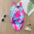 thumbnail image 4 of Swimsuit For Girls Cute Baby Kids Girls Summer Print Training Swimwear Swimsuit Fashion Clothes Hot Pink L/(12-13 Years), 4 of 7