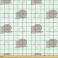 thumbnail image 2 of Ambesonne Snail Fabric by the Yard Upholstery, Crawling Shelled Elements, 3 Yards, Pale Pink Rose White, 2 of 5
