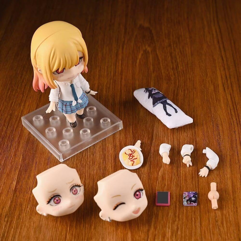 New Kitagawa Marin Figures, Cute Version Face-Changing Statue 10cm/3.9inch PVC Characters Model Decoration Collectible Action Figure Anime Fans Gift