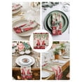 thumbnail image 3 of Red Gnomes Cloth Napkins Set of 6 Reusable Dinner Napkins, Valentine Roses Leaves Love Beige Rustic Cocktail Napkin Washable Table Napkins for Wedding/Holiday Party/Baby Shower 20"x20", 3 of 7