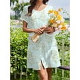 thumbnail image 5 of Avidlove Nightgowns for Women Button Down Bamboo Viscose Nightshirts Short Sleeve Sleepshirt Crew Neck House Dress with Pockets Sleepwear, 5 of 7