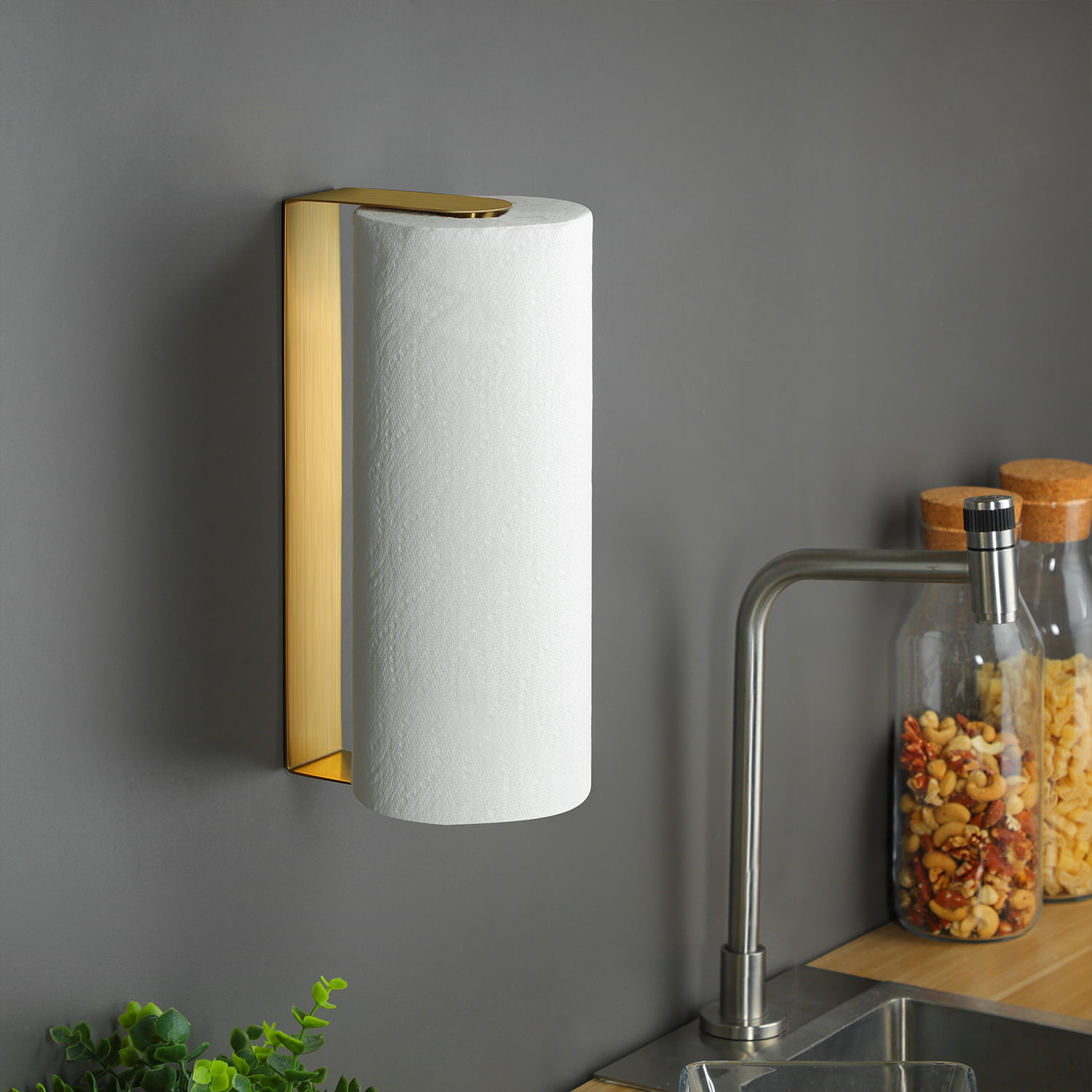 YIGII Self Adhesive Paper Towel Holder Horizontal or Vertical KH016 - Tools  for Kitchen & Bathroom