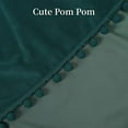 thumbnail image 4 of Window Valance Velvet Curtains Decorative Valance Curtains Super Soft Velvet Curtains Pompom Decor Curtains (Green 52"x15",1 Pcs ), 4 of 7