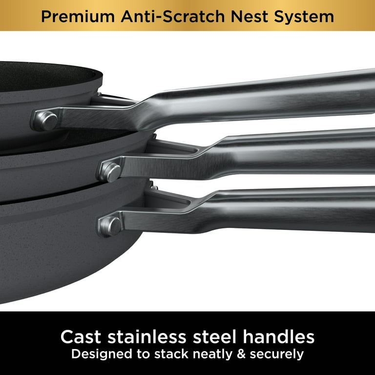 Ninja™ Foodi™ NeverStick® Premium Anti-Scratch Nest System, 3-Piece Cookware  Set C53000 