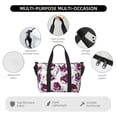 thumbnail image 3 of Travel Duffle Bag Tulips Flowers White Leaves Travel Tote Bags Carry on Luggage Waterproof Weekender Bags with Top Handle Adjustable Shoulde Strap for Travel Gym, 3 of 5