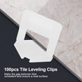 thumbnail image 2 of Juego de 100 clips niveladores de plástico desechables para baldosas de cerámica, para suelo y pared (1,5 mm), 2 of 12