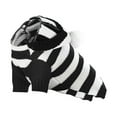 thumbnail image 4 of Spencer Dog and Cat Clothes Small Dog Sweaters with Hat Striped Doggie Sweater Knitwear Pullover Warm Pet Puppy Apparel for Fall Winter (Black, L), 4 of 10