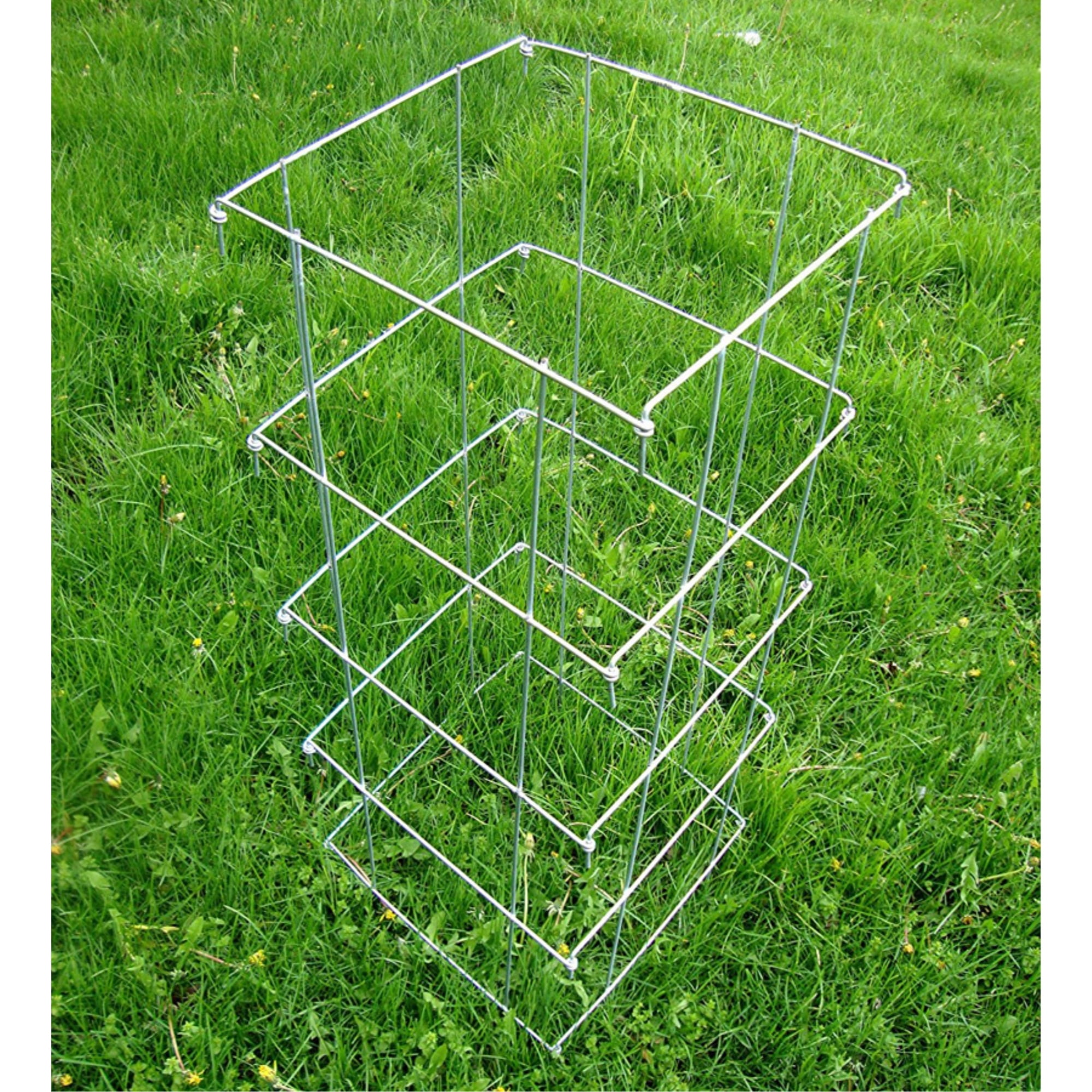 Garden Elements Square 8-Leg Heavy-Duty Collapsible Tomato Cages, 40in H (Pack of 3)