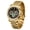 All gold-black-gold nail, variant on Men's Watch Luxury Iced OutDiamond Bezel 42mm BusinessWristwatch Stainless Steel BandLuminous Moon Phase DateWaterproof Fashion Quartz Watch