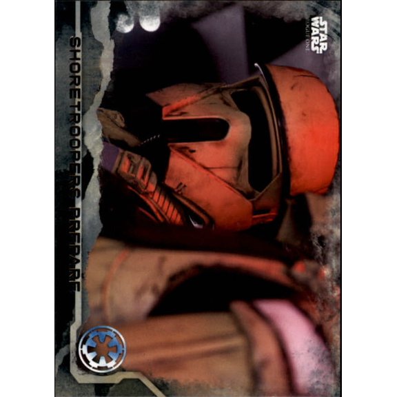 Collectible 2016 Star Wars Rogue One Series One Death Star Black #42 Shoretroopers prepare Official Trading Card
