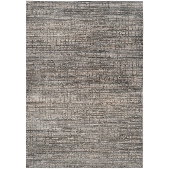 Safavieh Valencia 2'3" X 12' Power Loomed Polyester Rug in Gray