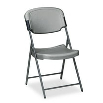 Iceberg Rough n Ready Commercial Folding Chair, Charcoal Seat/Back, Silver Base