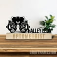 thumbnail image 5 of Craftnamesign Custom Wooden Optometry Desk Name Plate, Optometrist Metal Nameplate for desk, 5 of 5