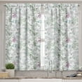 thumbnail image 2 of Ambesonne Floral Valance & Curtain, Vintage Seamless Pattern, 55"x36", White and Reseda Green, 2 of 6