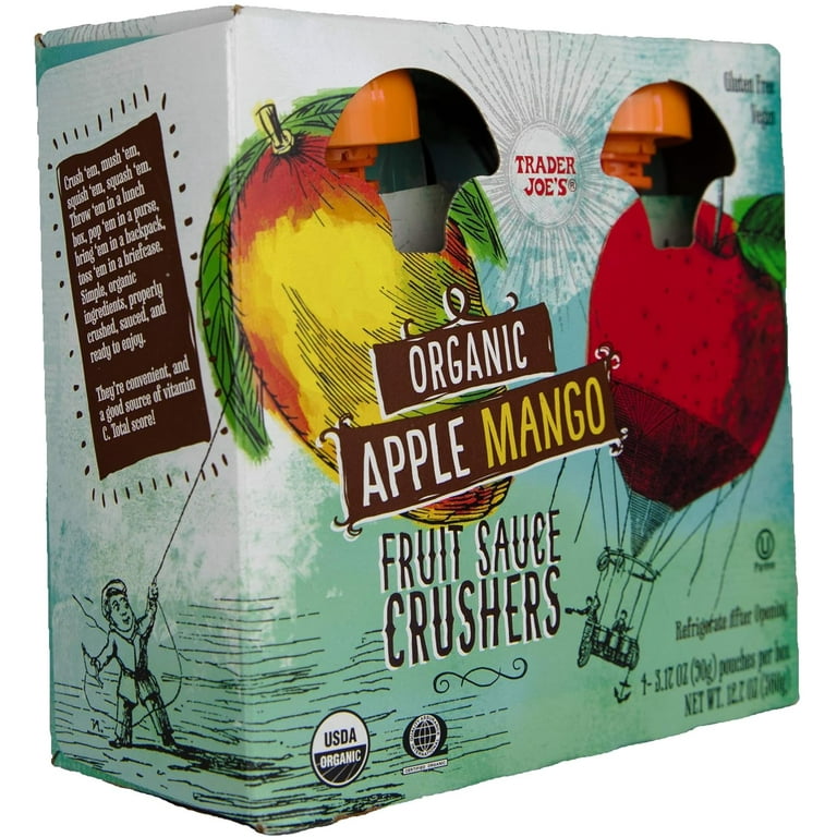 Trader Joe's Organic Apple Mango Fruit Sauce Crushers - 4 Count