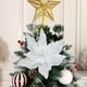 thumbnail image 4 of Flor de Navidad simulada decoración festiva | Tela duradera colorida para árbol, bodas y eventos | 37x37cm, 4 of 6