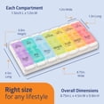 thumbnail image 5 of ACDANC 7-Day Pill Organizer,2X Day,Multicolor,1 Count,Pill Organizer,Pill Case, 5 of 7