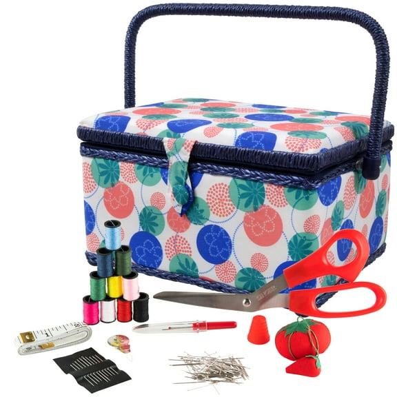 SINGER Sewing Basket with Complete Sewing Kit and Notions Set
