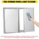 thumbnail image 4 of Stainless steel double-door gabinete 24 pulgadas de anchura y 24 pulgadas high con metal handle vent panel y five-ply corrugated design, 4 of 6