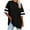 Black, variant on Womens Summer Tops Sevevn Womens Oversized Tees Loose T Shirts Half Sleeve Round Neck Color BlockTunic Tops